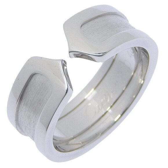 CARTIER C2 Ring K18 white gold #4.5(US Size) 7.2g Women - Picture 1 of 7